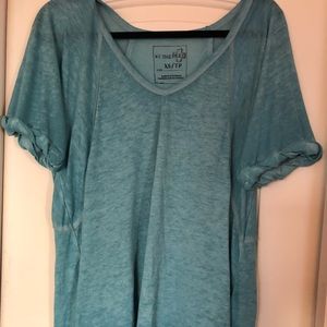 Free People Teal T-shirt